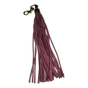 Michael Kors MK Gold & Maroon Red Leather Tassel Bag